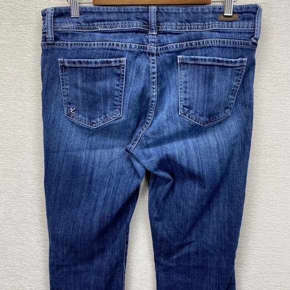 KUT from the Kloth Jeans Womens Size 10 Cuffed Cropped Straight Leg Dark Wash - Picture 4 of 14